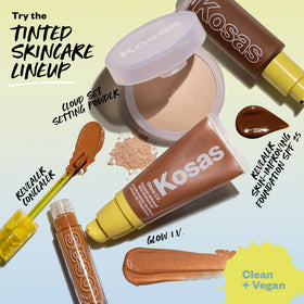 Kosas Glow I.V. Skin Illuminating support back view with ingredients