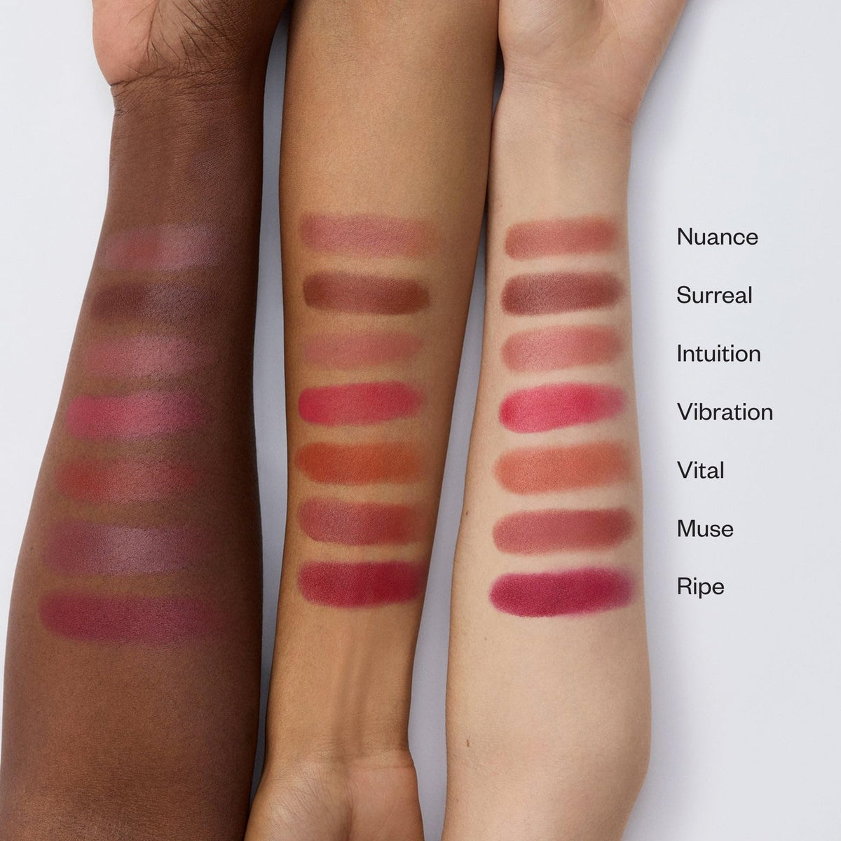 Kosas Impressionist Multistick applied on lips and cheeks