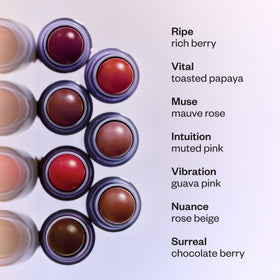 Kosas Impressionist Multistick on a vanity with other beauty products