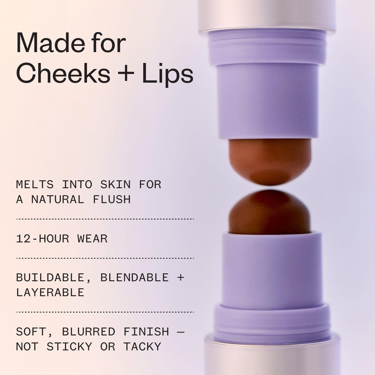 Kosas Impressionist Multistick showing creamy texture on skin