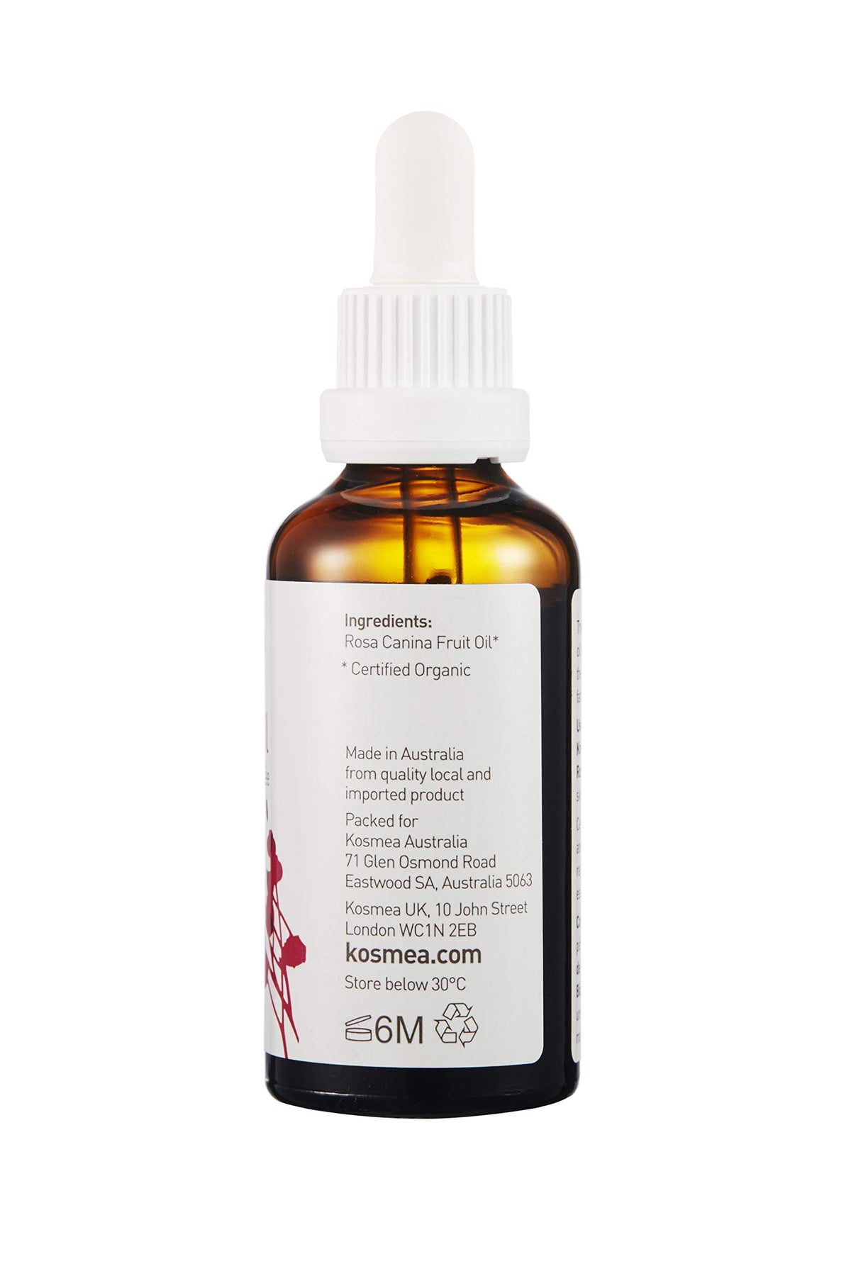 Kosmea Rosehip Oil application on skin demonstrating texture