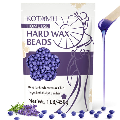 KOTAMU Lavender Hard Wax Beans front view in packaging