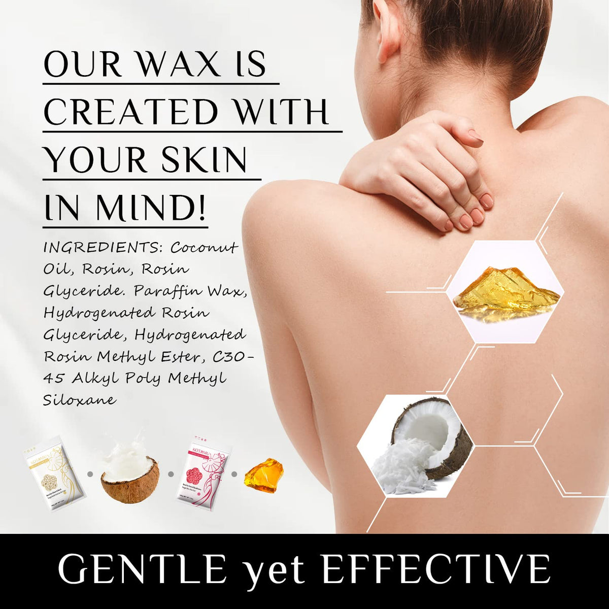 KOTAMU Waxing Kit accessories including spatula