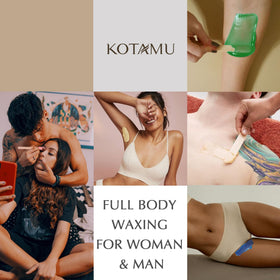 KOTAMU Waxing Kit displayed with beauty products