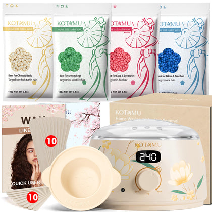KOTAMU Waxing Kit front view with digital wax warmer