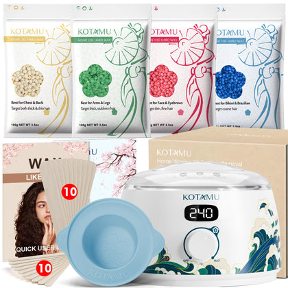 KOTAMU Waxing Kit front view with digital wax warmer