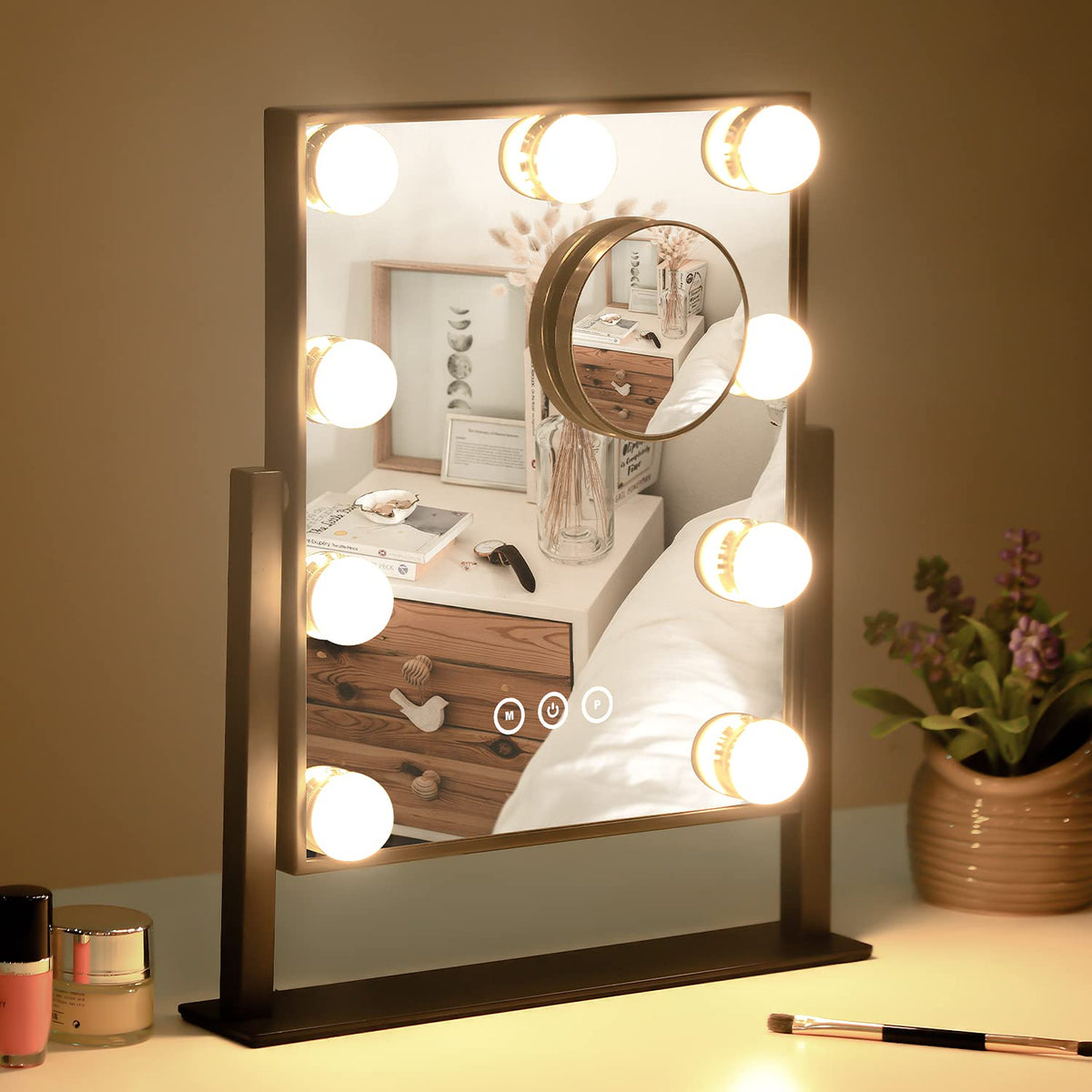 Kotdning lighted vanity mirror packaging with product details