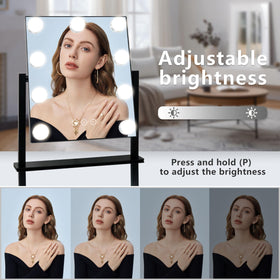 Kotdning lighted vanity mirror side view with touch-sensitive control