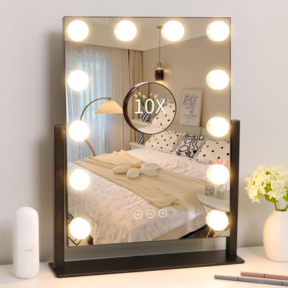 Kotdning Vanity Mirror front view with 12 dimmable bulbs