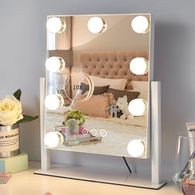 Kotdning Vanity Mirror front view with lights and 10X magnification