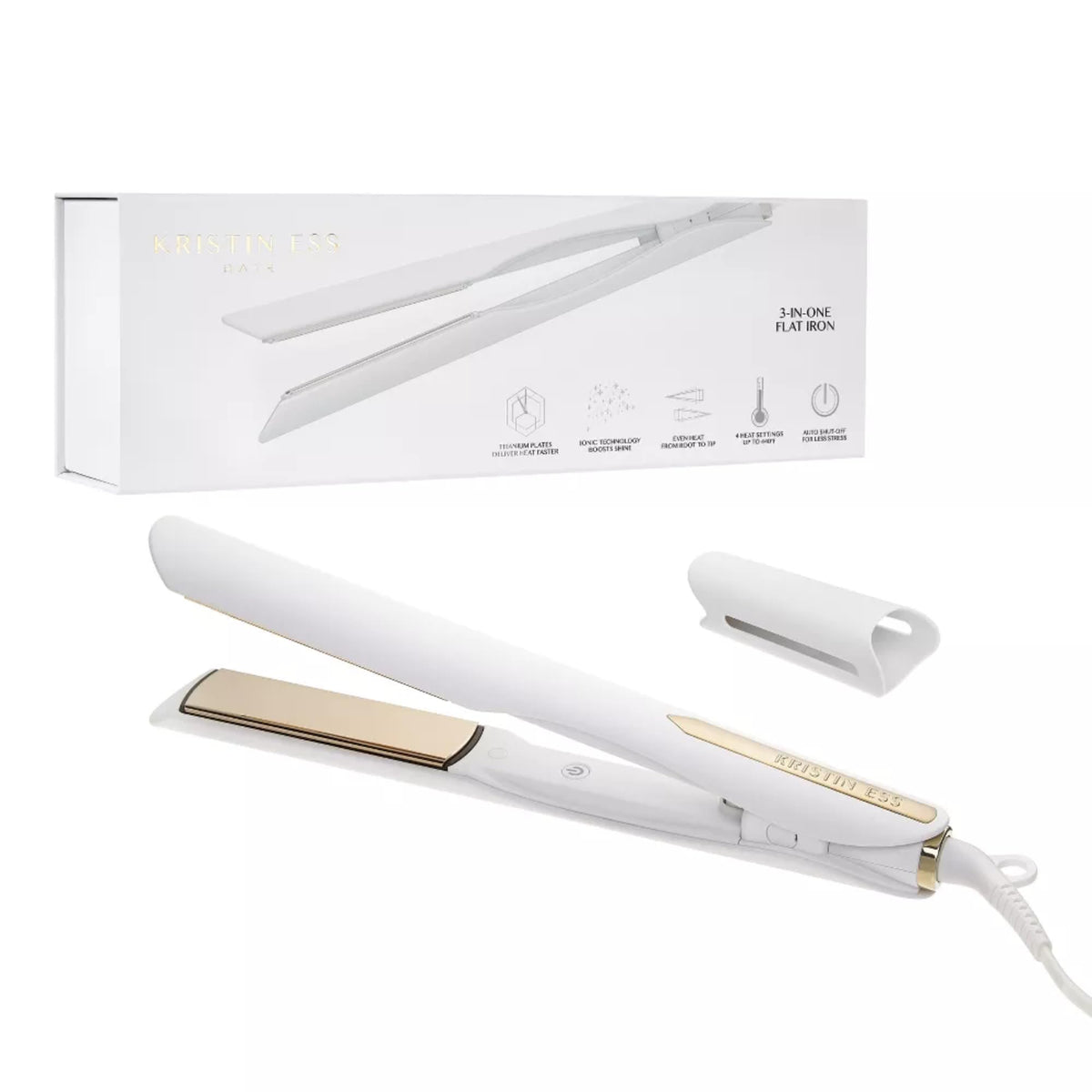 Kristin Ess 3-in-One Hair Straightener, Curler & Waver front view