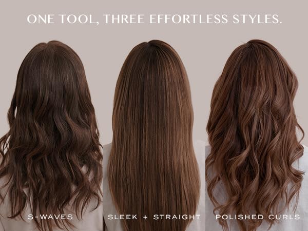 Kristin Ess 3-in-One Hair Straightener, Curler & Waver with travel cap