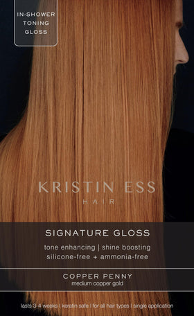 Kristin Ess Copper + Auburn Hair Gloss front view