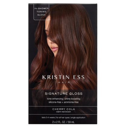 Kristin Ess Hair Gloss Cherry Cola front view with packaging