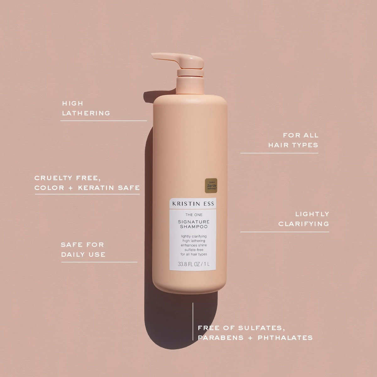 Kristin Ess Hair One Signature Shampoo with avocado oil and castor oil