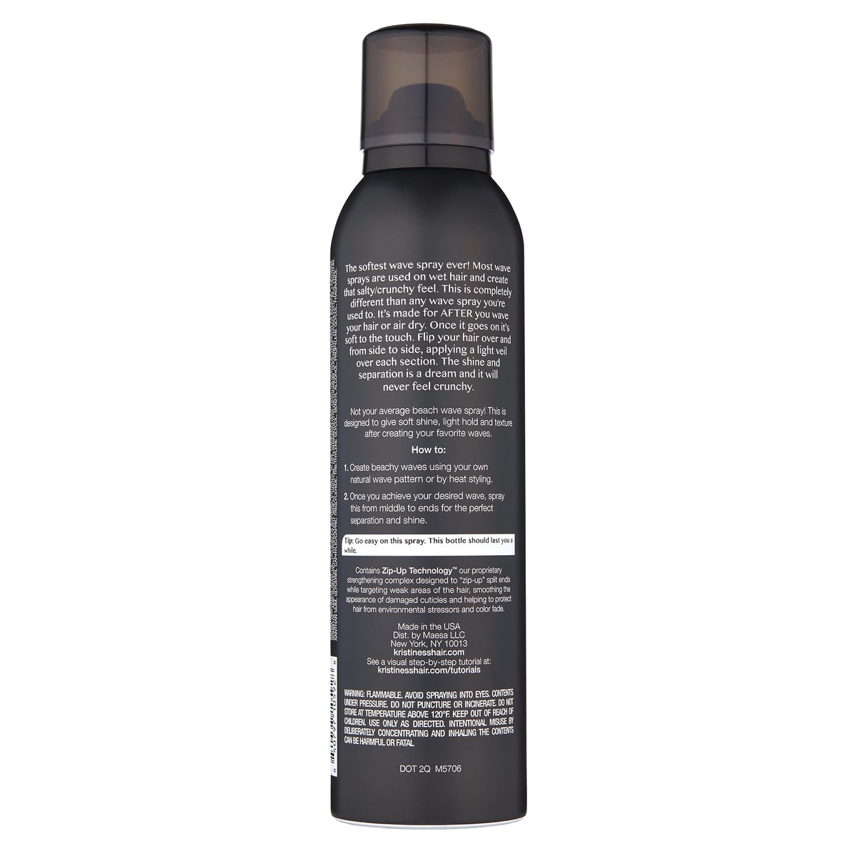 Kristin Ess Soft Shine Beach Wave Hair Spray back view