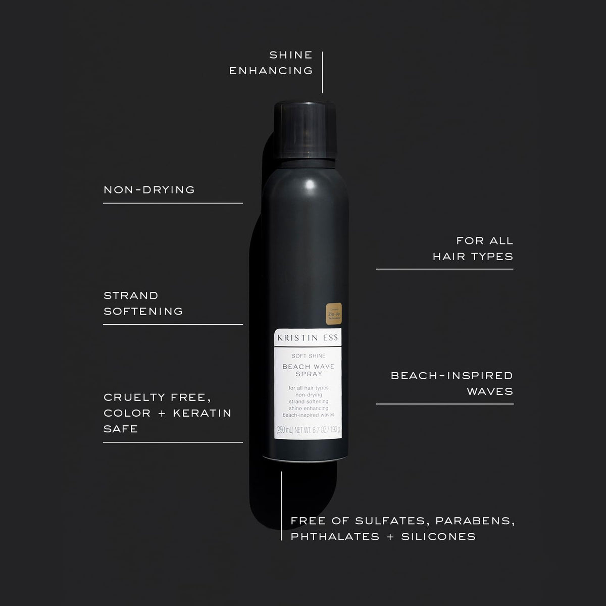 Kristin Ess Soft Shine Beach Wave Hair Spray in a lifestyle setting