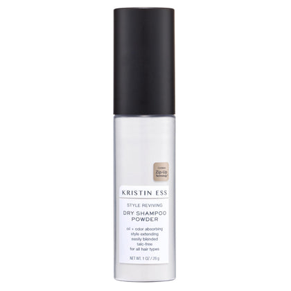 Kristin Ess Travel Size Dry Shampoo Powder front view with fresh pear fragrance