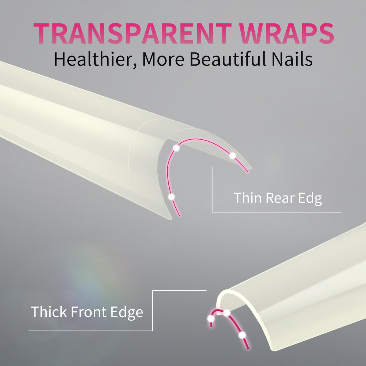 krofaue acrylic nail tips packaging
