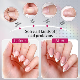 krofaue Almond Nail Tips 240pcs close-up of tips