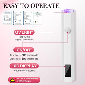 krofaue Cordless UV Nail Light portable handheld view