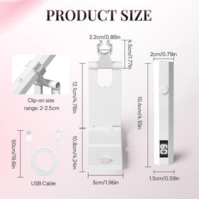 krofaue Cordless UV Nail Light showing dual timer settings