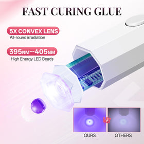 krofaue Cordless UV Nail Light with charging cable