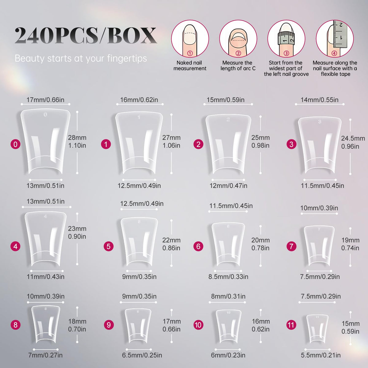 krofaue Duck Nail Tips with decorative nail charms
