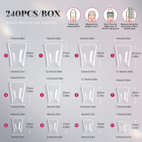 krofaue Duck Nail Tips with decorative nail charms