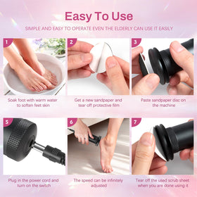 krofaue Electric Foot Callus Remover side view with ergonomic design