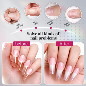 krofaue flexible clear nail tips close-up