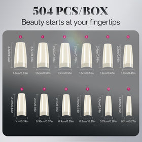 krofaue French Nail Tips applied on nails