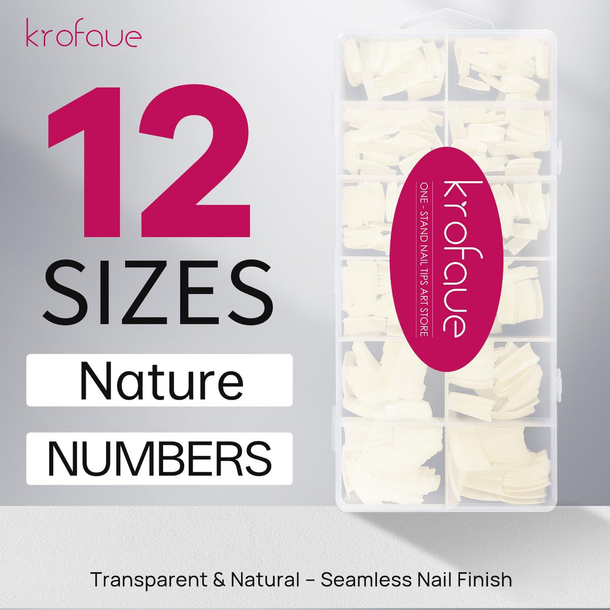 krofaue French Nail Tips close-up of soft gel material