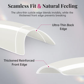 krofaue half cover nail tips in various lengths