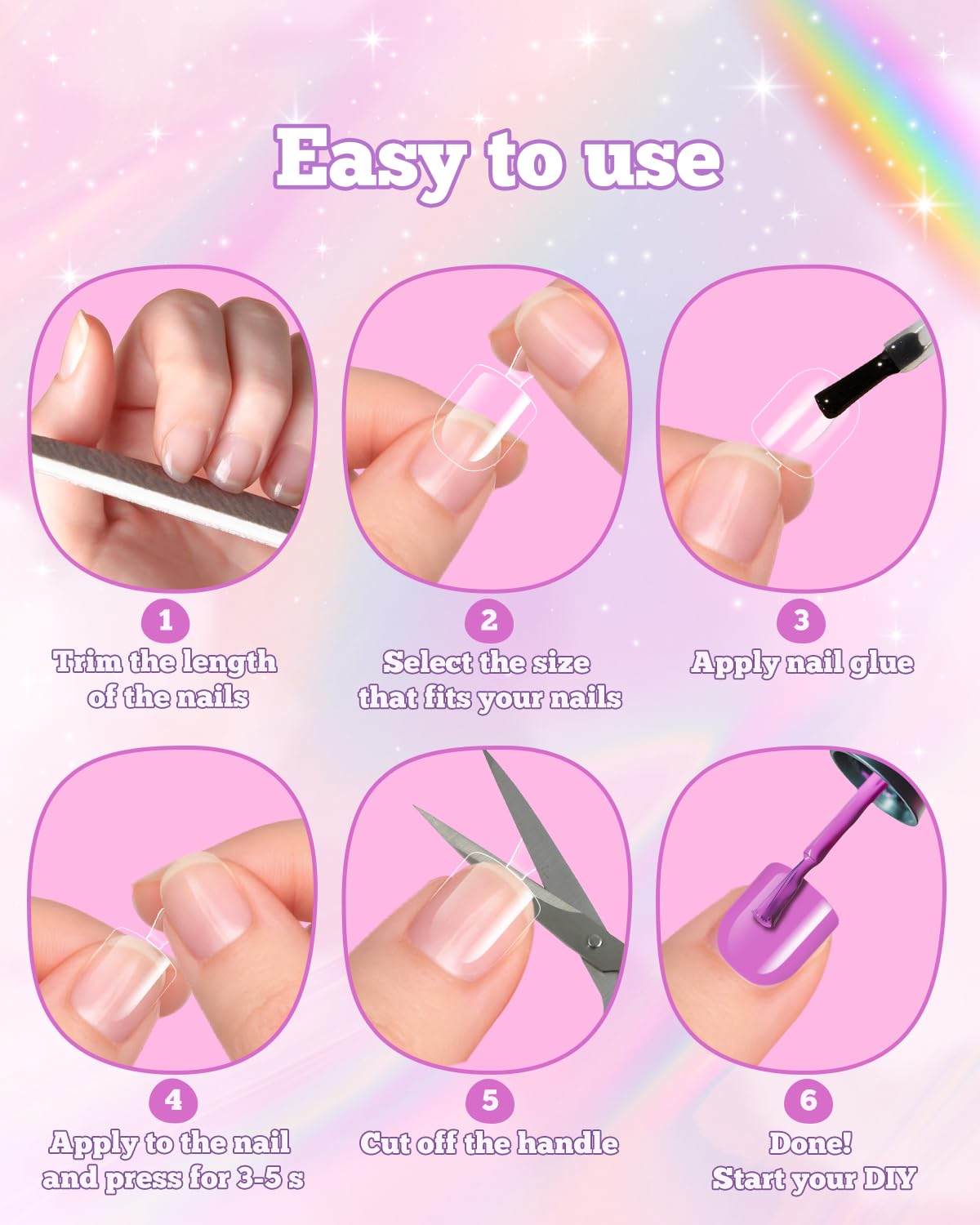 krofaue Kids Nail Tips in use by a child