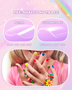 krofaue Kids Nail Tips showcasing glossy finish