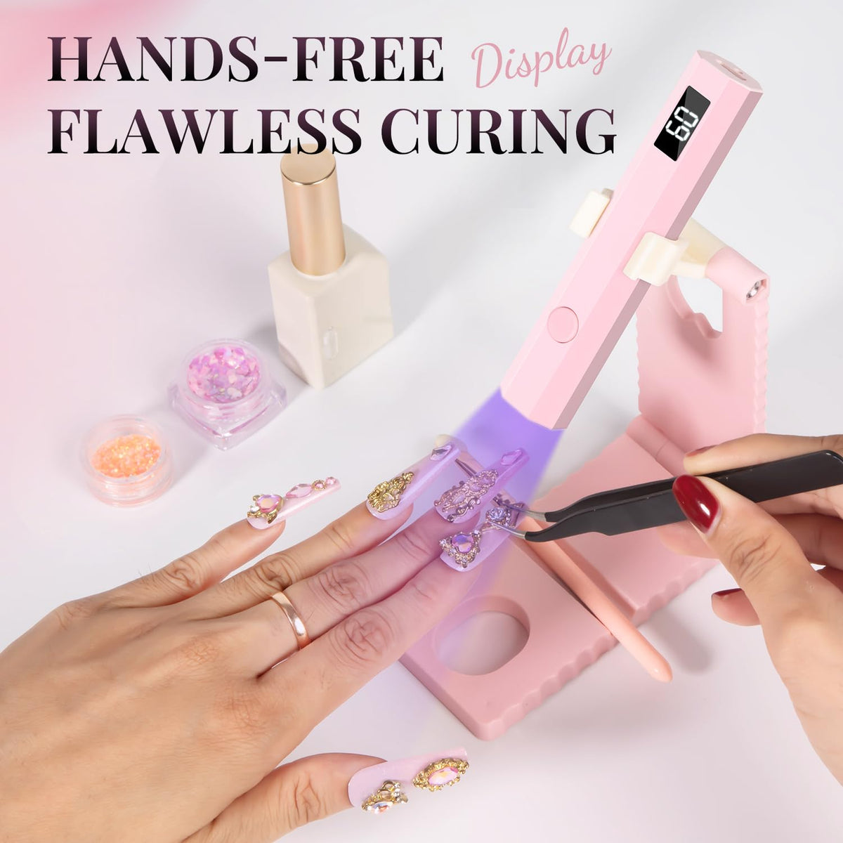 krofaue Mini UV Nail Light with adjustable stand