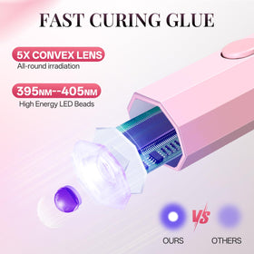 krofaue Mini UV Nail Light with phone holder feature