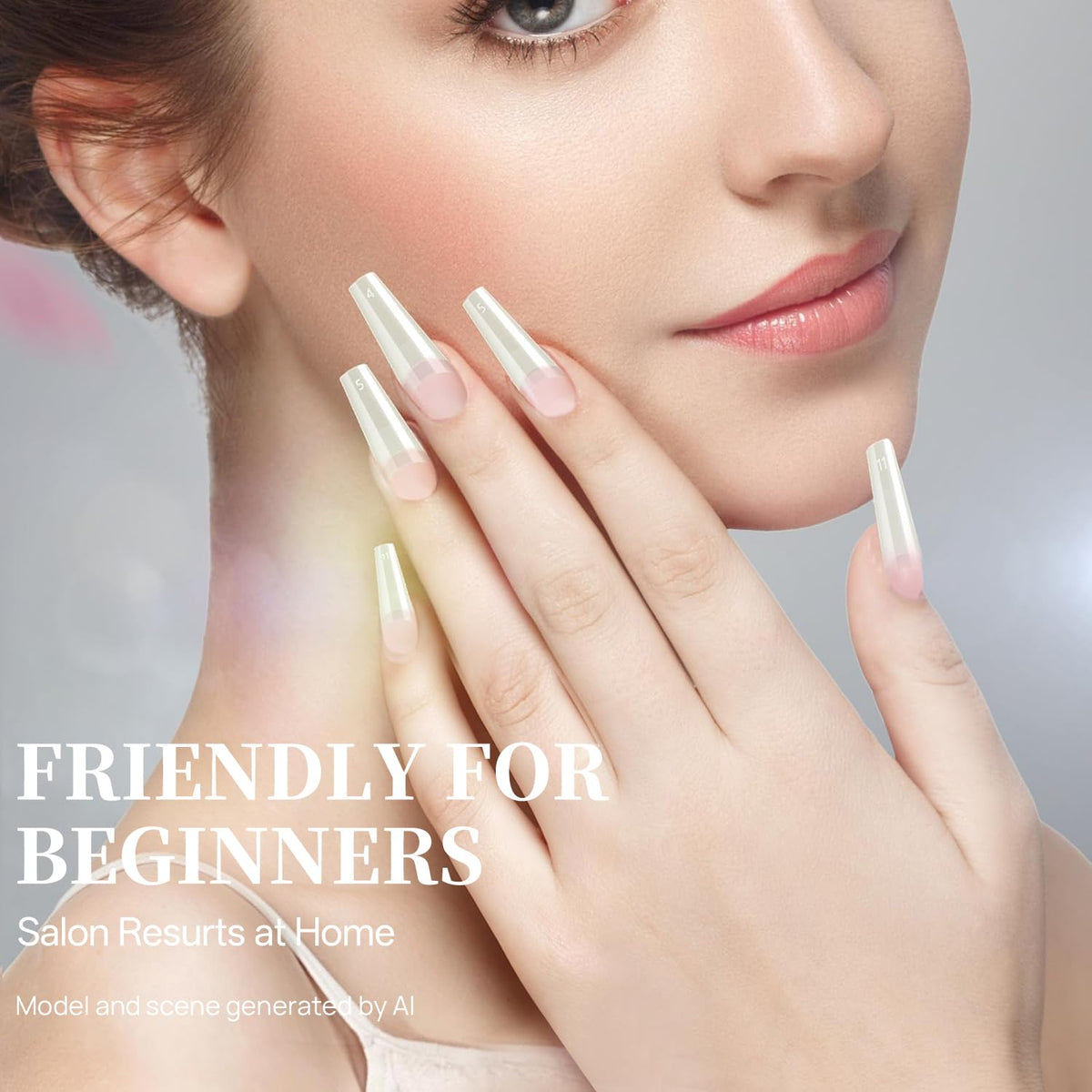krofaue nail tips arranged by size