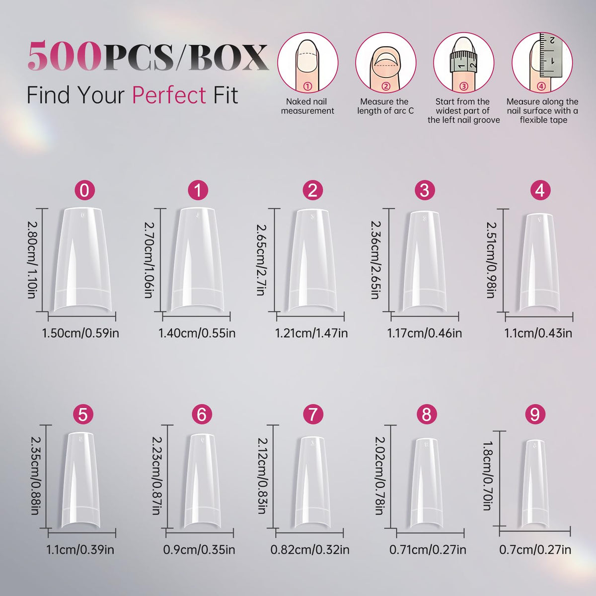 krofaue nail tips being applied on nails
