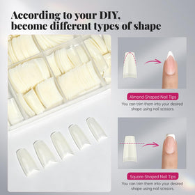 krofaue nail tips being trimmed and filed
