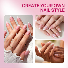 krofaue nail tips demonstrating natural salon finish