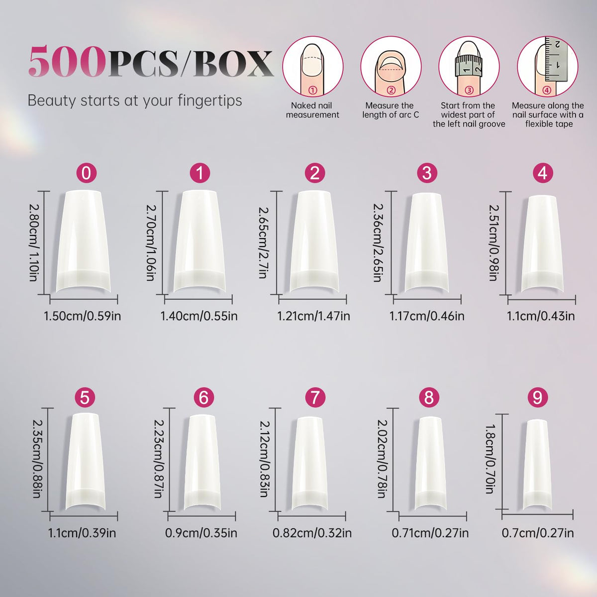 krofaue nail tips in packaging