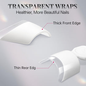 krofaue Short French Half Wrap Nail Tips detailed view