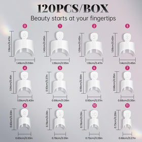 krofaue Short French Half Wrap Nail Tips on manicured hands
