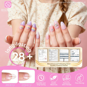krofaue Short Kids Press on Nails showing matte finish
