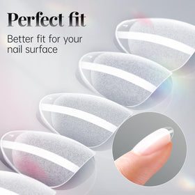 krofaue Short Nail Tips Kit different sizes overview