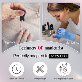 krofaue Short Nail Tips Kit in use for nail art