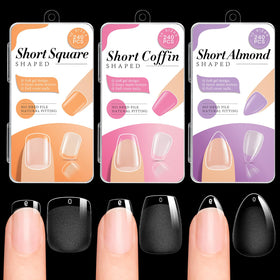 krofaue Short Nail Tips Kit packaging front view