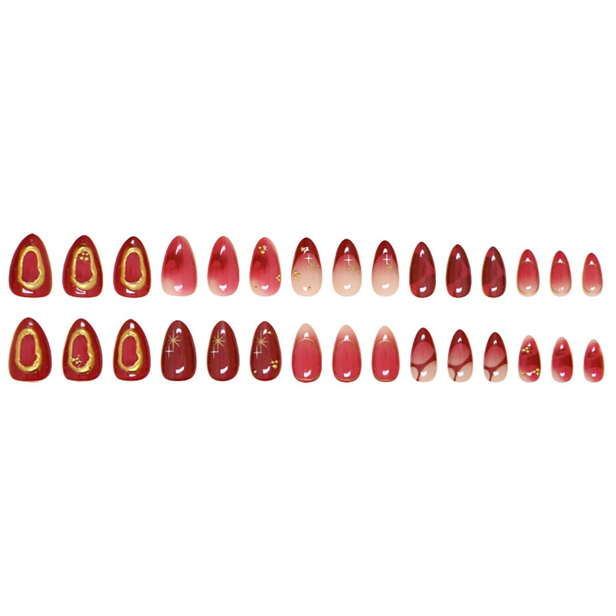 KRTBKR press on nails displayed on a hand